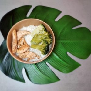 riz blanc de poulet brocolis