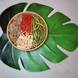 Pates complètes haricots verts